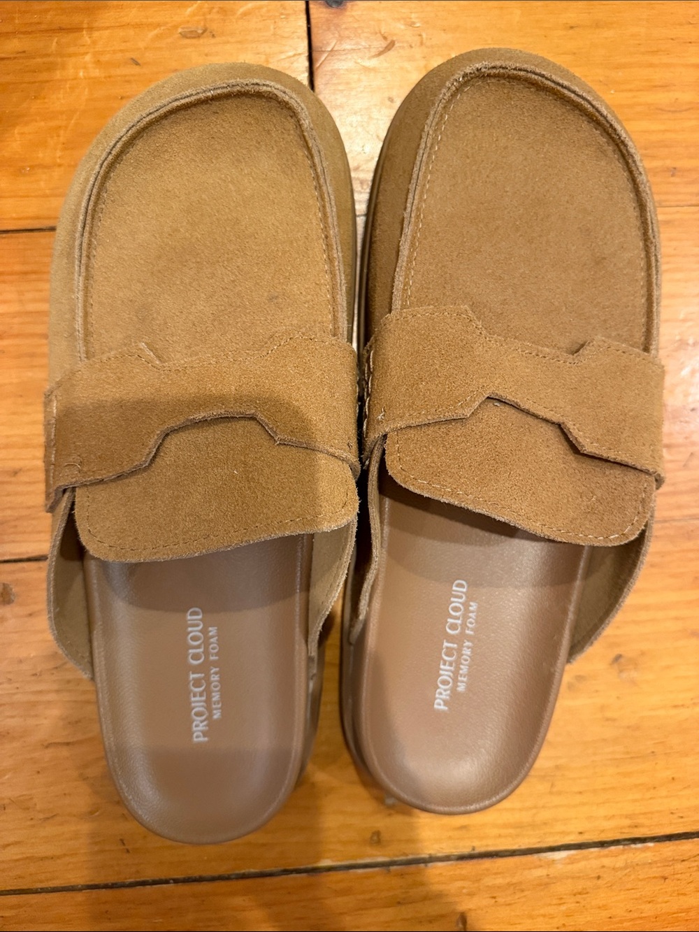 Project Cloud Women's Tan Suede Slip-On Mules